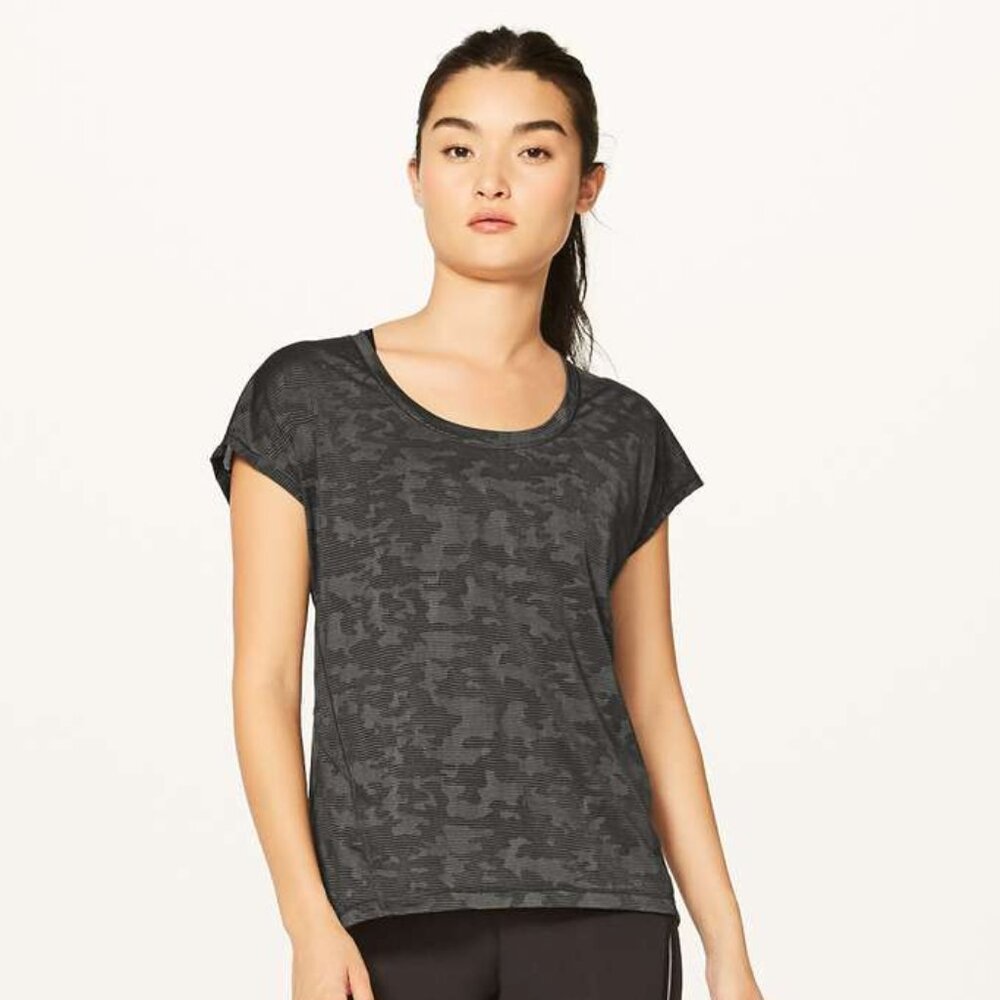 Lululemon Women's Miles Ahead Short Sleeve - Green Camo